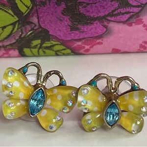 Bundle of Betsy Johnson Butterfly & Heart Necklace set